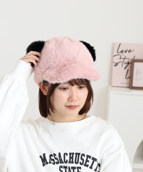 セール】ABETTOR くま耳フェイクファーファー使い もこもこふあふあ