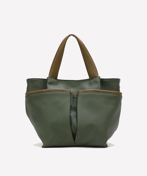 Bermosa(ベルモサ)の「フロントポケット トートバッグ(トートバッグ・レディース・ピンク/グリーン/シルバー/ブラック・FREE)」の3枚目の写真