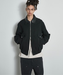 BLANK HOTEL（ブランクホテル）の「Faux Leather Collar Duck Jacket / 襟切替ダックジャケット（ブルゾン）」
