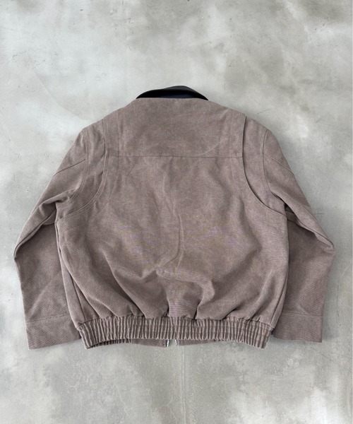 BLANK HOTEL（ブランクホテル）の「Faux Leather Collar Duck Jacket / 襟切替ダックジャケット（ブルゾン・メンズ・ベージュ/ブラウン/ブラック・L/M/S）」の7枚目の写真