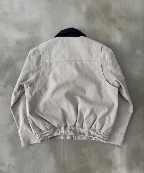 BLANK HOTEL（ブランクホテル）の「Faux Leather Collar Duck Jacket / 襟切替ダックジャケット（ブルゾン・メンズ・ベージュ/ブラウン/ブラック・L/M/S）」の5枚目の写真