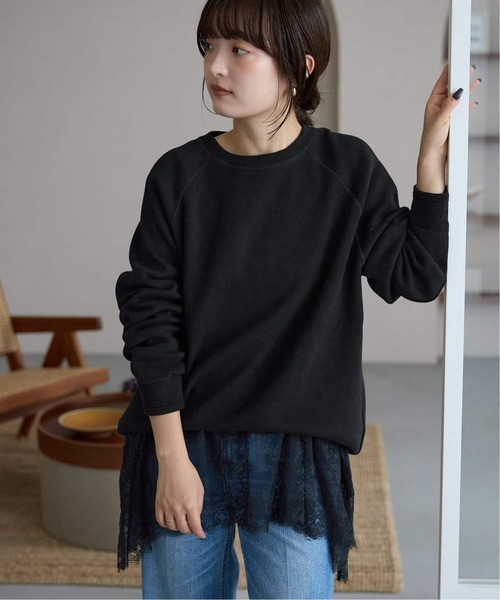 SLOBE IENA（スローブイエナ）の「《WEB限定/追加2》スムースオーバーニット（ニット/セーター・レディース・ネイビー/チャコールグレー/ブラック/ピンク系その他・FREE）」の2枚目の写真