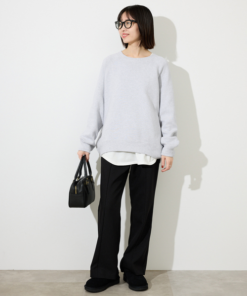 SLOBE IENA（スローブイエナ）の「《WEB限定/追加2》スムースオーバーニット（ニット/セーター・レディース・ネイビー/チャコールグレー/ブラック/ピンク系その他・FREE）」の10枚目の写真