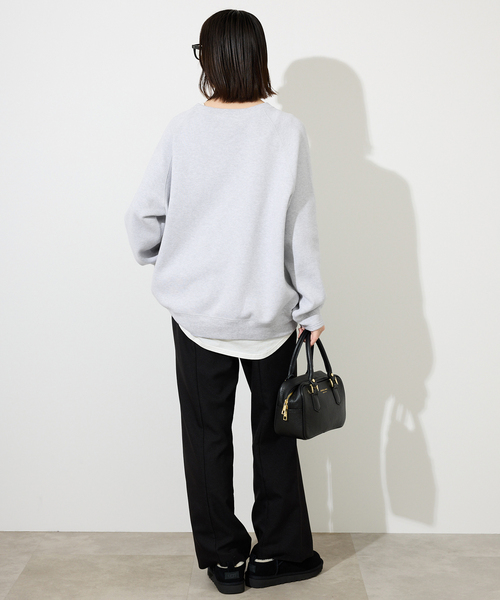 SLOBE IENA（スローブイエナ）の「《WEB限定/追加2》スムースオーバーニット（ニット/セーター・レディース・ネイビー/チャコールグレー/ブラック/ピンク系その他・FREE）」の11枚目の写真