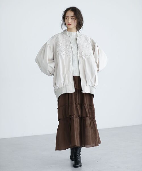 【新品タグ付き】ESCAR シャーリングブルゾン □ESCAR シャーリングブルゾン｜グリーンパークスの通販｜&mall