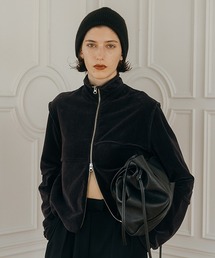 CREDONA | TERRA VELOUR FIT ZIP TOPS/テラベロアフィットジップトップス(Tシャツ/カットソー)