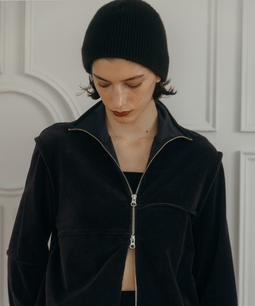 TERRA VELOUR FIT ZIP TOPS/テラベロアフィットジップトップス（T