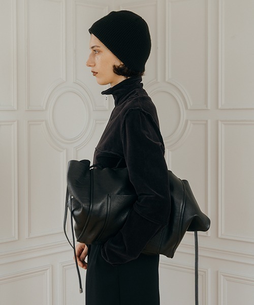 CREDONA(クレドナ)の「TERRA VELOUR FIT ZIP TOPS/テラベロアフィットジップトップス(Tシャツ/カットソー・レディース・チャコールグレー/キャメル・FREE)」の7枚目の写真