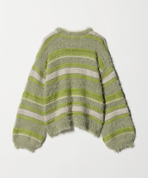 A DAY IN THE LIFE UNITED ARROWS（アデイインザライフユナイテッドアローズ）の「フェザー マルチボーダーニット ＜A DAY IN THE LIFE＞（ニット/セーター・レディース・ブラウン系/オフホワイト/グレー系/ライム・FREE）」の14枚目の写真