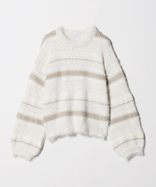 A DAY IN THE LIFE UNITED ARROWS（アデイインザライフユナイテッドアローズ）の「フェザー マルチボーダーニット ＜A DAY IN THE LIFE＞（ニット/セーター・レディース・ブラウン系/オフホワイト/グレー系/ライム・FREE）」の19枚目の写真