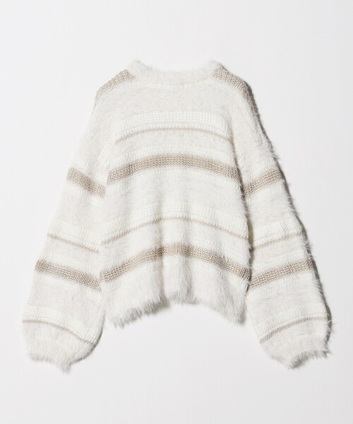 A DAY IN THE LIFE UNITED ARROWS（アデイインザライフユナイテッドアローズ）の「フェザー マルチボーダーニット ＜A DAY IN THE LIFE＞（ニット/セーター・レディース・ブラウン系/オフホワイト/グレー系/ライム・FREE）」の20枚目の写真