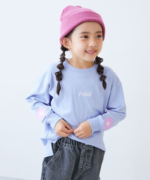 devirock(デビロック)の「綿100% お洗濯してもよれにくい ガールズワンポイント 長袖Tシャツ(Tシャツ/カットソー・キッズ・ホワイト系/ブルー系/ピンク系1/ピンク系2/ブラック系/イエロー系/グレー系/ブルー系2/ベージュ系/ブラック系2・100cm/110cm/120cm/130cm/140cm/150cm/160cm)」の8枚目の写真