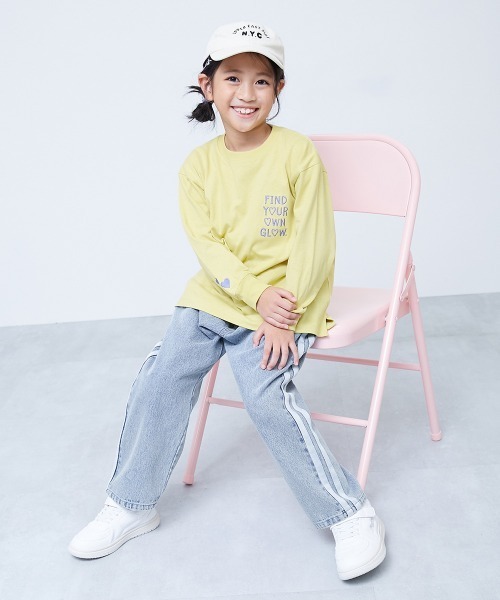 devirock（デビロック）の「綿100% お洗濯してもよれにくい ガールズワンポイント 長袖Tシャツ（Tシャツ/カットソー・キッズ・ホワイト系/ブルー系/ピンク系1/ピンク系2/ブラック系/イエロー系・100cm/110cm/120cm/130cm/140cm/150cm/160cm）」の12枚目の写真