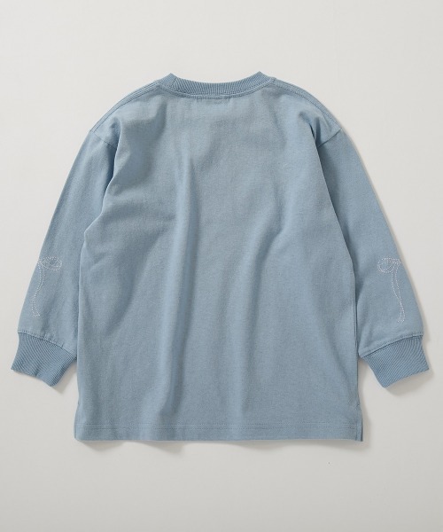 devirock（デビロック）の「綿100% お洗濯してもよれにくい ガールズワンポイント 長袖Tシャツ（Tシャツ/カットソー・キッズ・ホワイト系/ブルー系/ピンク系1/ピンク系2/ブラック系/イエロー系・100cm/110cm/120cm/130cm/140cm/150cm/160cm）」の20枚目の写真