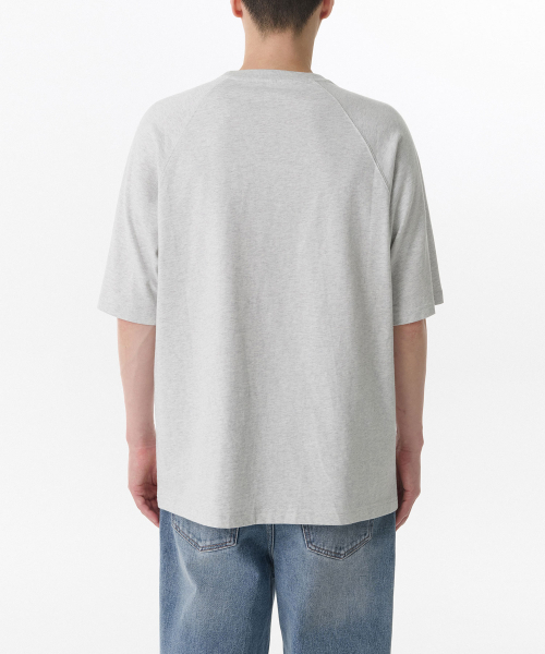 MUSINSA STANDARD（ムシンサスタンダード）の「リラックスドラグランTシャツ[メランジライトグレー]（Tシャツ/カットソー・メンズ・その他・X-LARGE/XX-LARGE/XXX-LARGE/SMALL/MEDIUM/LARGE）」の2枚目の写真