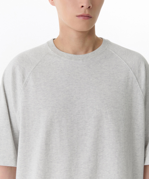 MUSINSA STANDARD（ムシンサスタンダード）の「リラックスドラグランTシャツ[メランジライトグレー]（Tシャツ/カットソー・メンズ・その他・X-LARGE/XX-LARGE/XXX-LARGE/SMALL/MEDIUM/LARGE）」の3枚目の写真