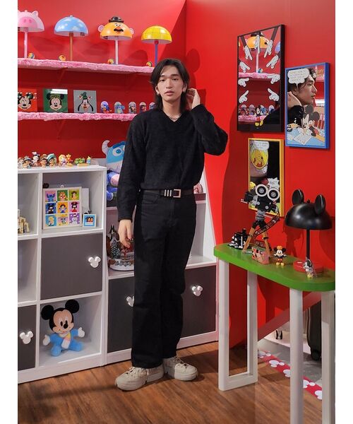 MUSINSA STANDARD（ムシンサスタンダード）の「ラムウールリブVネックニット[ブラック]（ニット/セーター・メンズ・その他・SMALL/MEDIUM/LARGE/X-LARGE/XX-LARGE）」の7枚目の写真