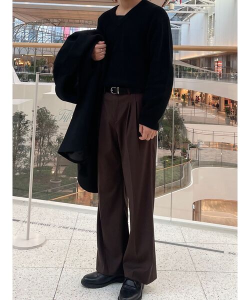 MUSINSA STANDARD（ムシンサスタンダード）の「ラムウールリブVネックニット[ブラック]（ニット/セーター・メンズ・その他・SMALL/MEDIUM/LARGE/X-LARGE/XX-LARGE）」の16枚目の写真
