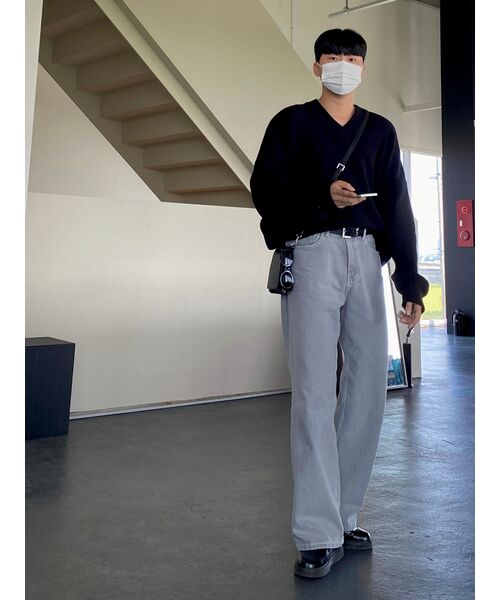 MUSINSA STANDARD（ムシンサスタンダード）の「ラムウールリブVネックニット[ブラック]（ニット/セーター・メンズ・その他・SMALL/MEDIUM/LARGE/X-LARGE/XX-LARGE）」の18枚目の写真