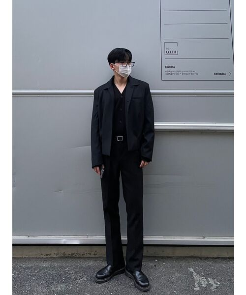 MUSINSA STANDARD（ムシンサスタンダード）の「ラムウールリブVネックニット[ブラック]（ニット/セーター・メンズ・その他・SMALL/MEDIUM/LARGE/X-LARGE/XX-LARGE）」の20枚目の写真