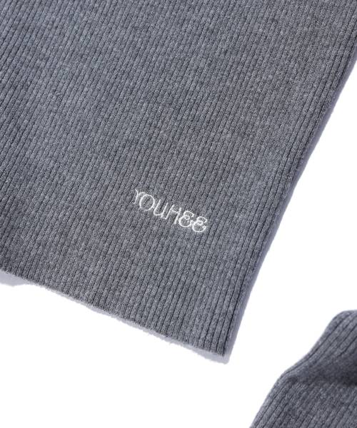 YOUHEE(ユヒ)の「BASIC LOGO KNIT MELANGE GREY(ニット/セーター・レディース・その他・FREE)」の6枚目の写真