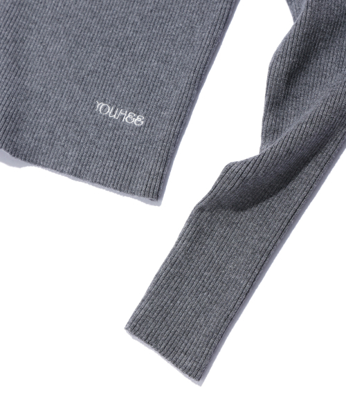 YOUHEE(ユヒ)の「BASIC LOGO KNIT MELANGE GREY(ニット/セーター・レディース・その他・FREE)」の7枚目の写真