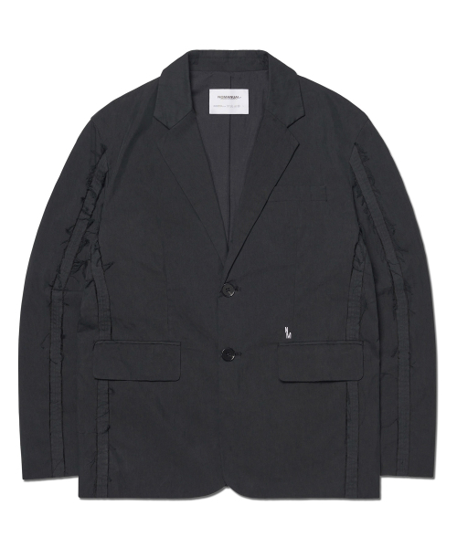 NOMANUAL(NOMANUAL)の「ROUGH CUT OVERSIZED JACKET - BLACK(テーラードジャケット・レディース・その他・SMALL/MEDIUM/LARGE)」の1枚目の写真
