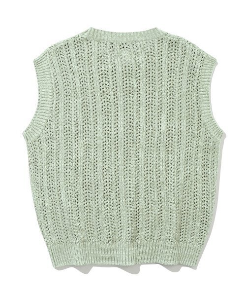 TRILLION(トリリオン)の「ワッフルパンチングニットベスト (ダスティグリーン)(ベスト・レディース・その他・MEDIUM/LARGE)」の5枚目の写真