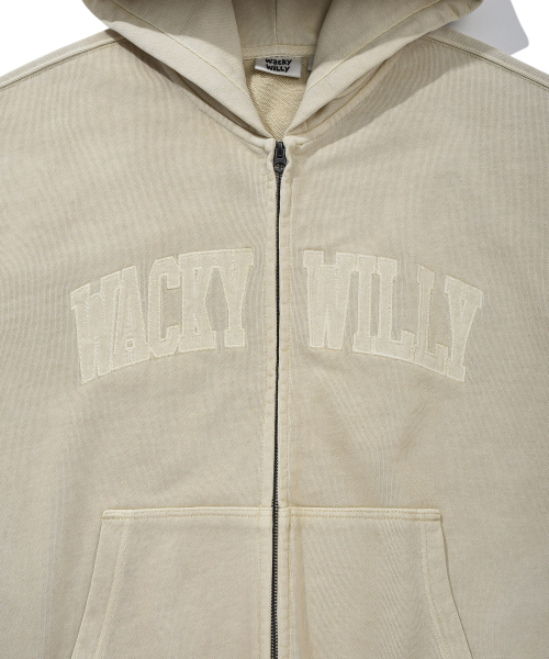 Wacky WiLLy(ワッキーウィリー)の「ワキビッグアプリケウォッシングフードジップアップベージュ(パーカー・レディース・その他・MEDIUM/LARGE/X-LARGE/SMALL)」の5枚目の写真