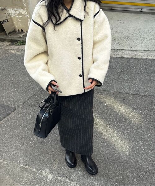 SIYAZU(シヤジュ)の「SIST9053 ネフ ST ウールロングスカート_チャコール(スカート・レディース・チャコール・SMALL/MEDIUM)」の4枚目の写真