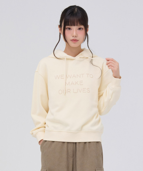CHASECULT(チェイスカルト)の「女性ミンク裏起毛フードパーカー-アイボリー(パーカー・レディース・アイボリー・85/90)」の3枚目の写真