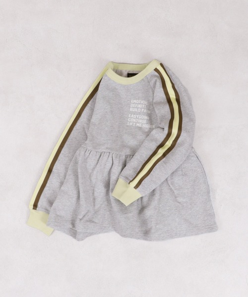 MARKEY'S（マーキーズ）の「裏毛サイドラインチュニック（チュニック・キッズ・杢グレー/ブラウン/ライトブルー・100/90/120/110/150/140/130）」の2枚目の写真