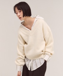 FMiBL | コージーVネックニット(ニット/セーター)