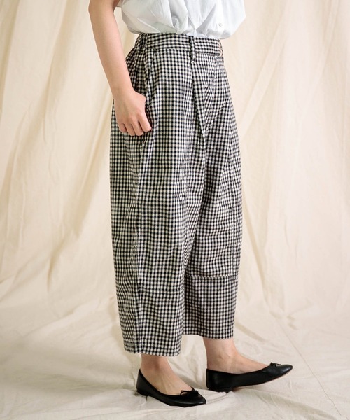 Brocante（ブロカント）の「[Brocante / ブロカント] 綿麻アムンゼンクロス(チェック) トヌーパンツ（その他パンツ・レディース・ブラウン系その他・2）」の14枚目の写真