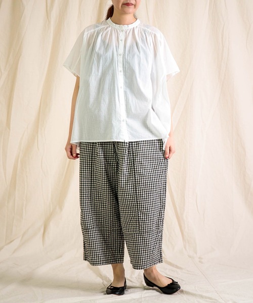 Brocante（ブロカント）の「[Brocante / ブロカント] 綿麻アムンゼンクロス(チェック) トヌーパンツ（その他パンツ・レディース・ブラウン系その他・2）」の12枚目の写真