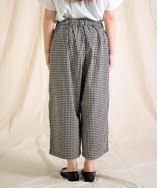 Brocante（ブロカント）の「[Brocante / ブロカント] 綿麻アムンゼンクロス(チェック) トヌーパンツ（その他パンツ・レディース・ブラウン系その他・2）」の5枚目の写真