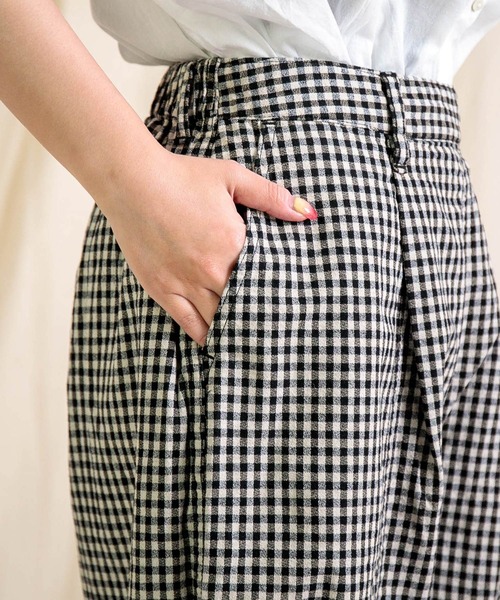 Brocante（ブロカント）の「[Brocante / ブロカント] 綿麻アムンゼンクロス(チェック) トヌーパンツ（その他パンツ・レディース・ブラウン系その他・2）」の8枚目の写真