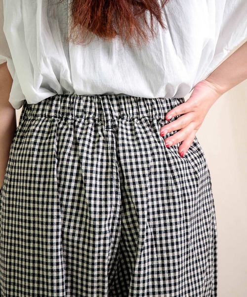 Brocante（ブロカント）の「[Brocante / ブロカント] 綿麻アムンゼンクロス(チェック) トヌーパンツ（その他パンツ・レディース・ブラウン系その他・2）」の9枚目の写真