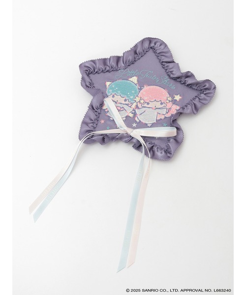 Little Twin Stars×PINK HOUSE 刺しゅう入り星形ワッペンブローチ