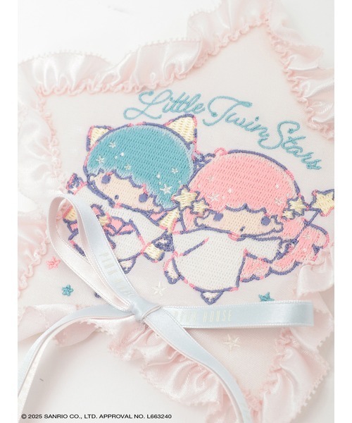 Little Twin Stars×PINK HOUSE 刺しゅう入り星形ワッペンブローチ