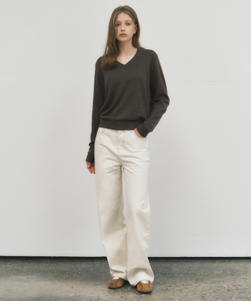 WEDNESDAYOASISFORWOMEN(ウェンズデー オアシス フォー ウーマン)の「W/クラシックコットンステッチパンツ_クリーム(W25-PT27)(その他パンツ・レディース・アイボリー・SMALL/MEDIUM)」の3枚目の写真