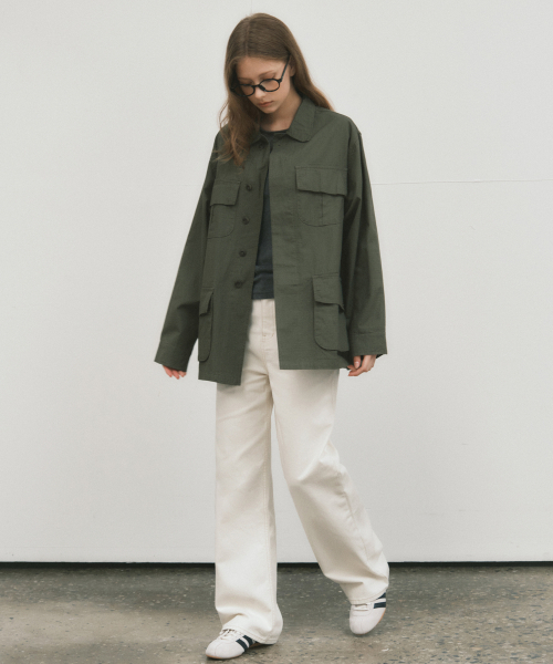 WEDNESDAYOASISFORWOMEN(ウェンズデー オアシス フォー ウーマン)の「W/クラシックコットンステッチパンツ_クリーム(W25-PT27)(その他パンツ・レディース・アイボリー・SMALL/MEDIUM)」の4枚目の写真
