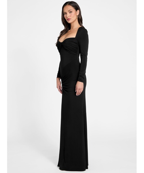 Guess(ゲス)の「MARCIANO AMELIA Long Sleeves Maxi Dress ドレス(ドレス・レディース・ブラック・38/42/40)」の3枚目の写真