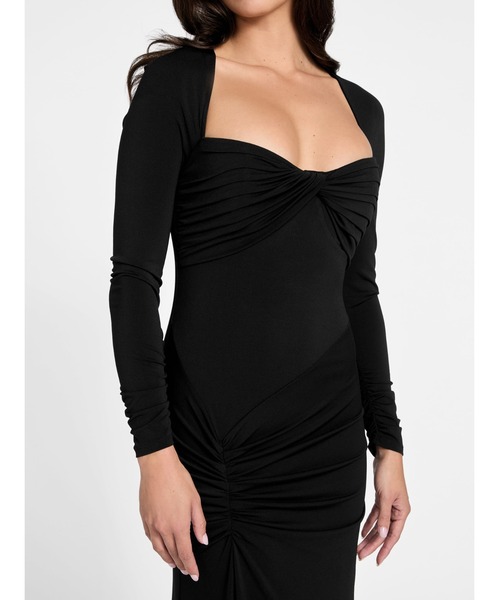 Guess(ゲス)の「MARCIANO AMELIA Long Sleeves Maxi Dress ドレス(ドレス・レディース・ブラック・38/42/40)」の4枚目の写真