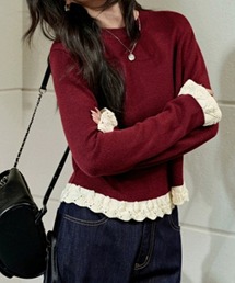 STYLEBLOCK（スタイルブロック）の「裾フリルクルーネックニット（ニット/セーター）」