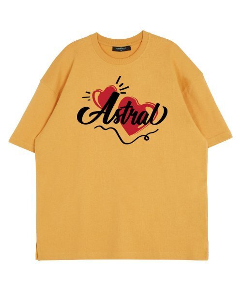 ASTRAL PROJECTION(アストラルプロジェクション)の「ダブルハートラウンドネック15番手コットン半袖Tシャツ_チェダー(Tシャツ/カットソー・レディース・その他・LARGE/X-LARGE)」の2枚目の写真