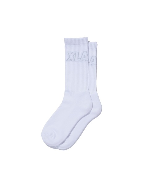 XLARGE(エクストララージ)の「STANDARD LOGO SOCKS(ソックス/靴下・メンズ・オリーブ/ブラック/ホワイト・ONE SIZE)」の1枚目の写真