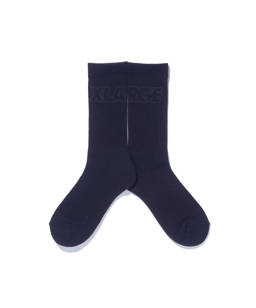 XLARGE(エクストララージ)の「STANDARD LOGO SOCKS(ソックス/靴下・メンズ・オリーブ/ブラック/ホワイト・ONE SIZE)」の6枚目の写真