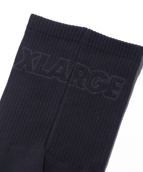XLARGE(エクストララージ)の「STANDARD LOGO SOCKS(ソックス/靴下・メンズ・オリーブ/ブラック/ホワイト・ONE SIZE)」の7枚目の写真