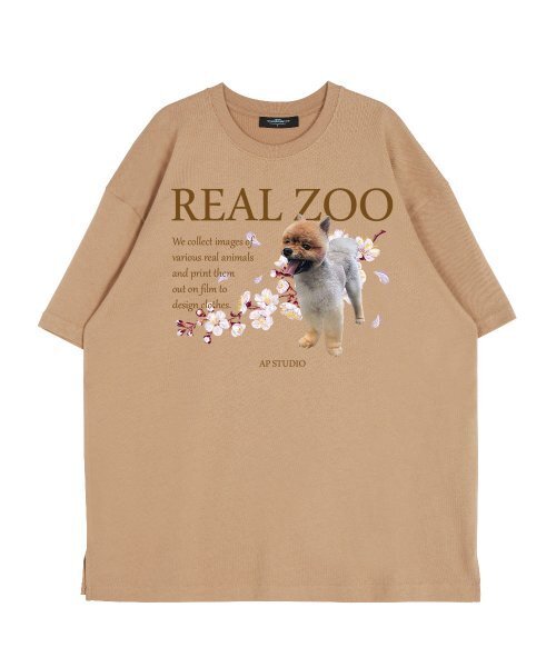 ASTRAL PROJECTION（アストラルプロジェクション）の「リアルジュ フラワーポメ ラウンドネック 15数 コットン 半袖Tシャツ_ベージュ（Tシャツ/カットソー・メンズ・その他・MEDIUM/LARGE/X-LARGE）」の2枚目の写真